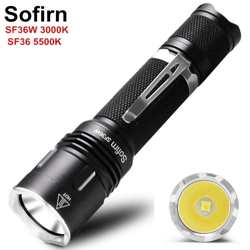 Sofirn SF36 Aluminum Waterproof Mini Torch Tactical Led Mini Flashlight With Clip for Cycling,Hunting,Driving,Camping