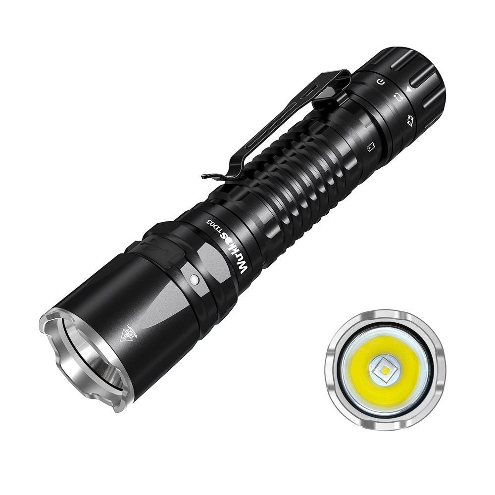 Best Price 1800lm Throw 353M High Quality IPX8 Waterproof EDC Tactical Torch Shock Resistant Self Defense led Flashlight