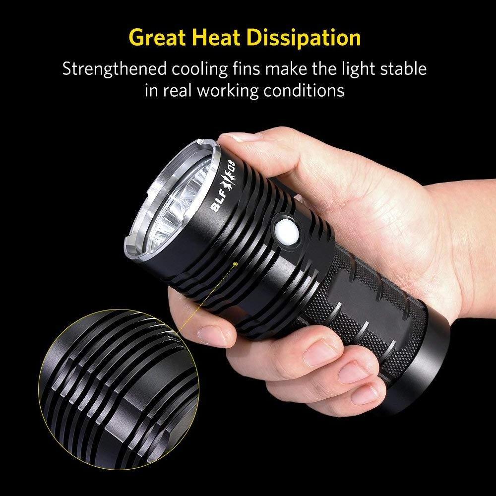 5650 lumen usb rechargeable outdoor led light aluminum professional flashlight