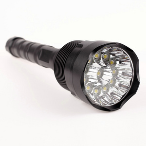 reasonable price tactical flashlight led original 12*T6 2000lm waterproof with 18650 *3 led hunting flashlight