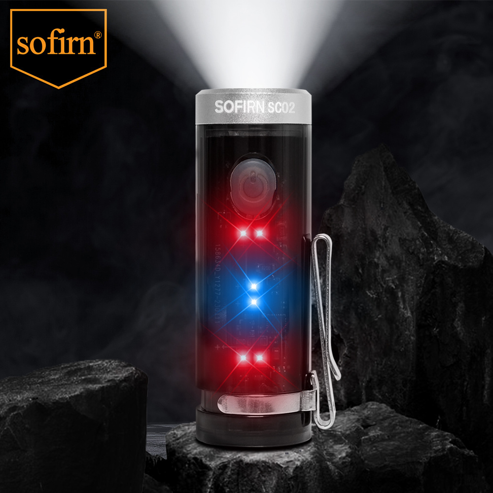 Sofirn Mini Flashlight 330lm 90 CRI LED Keychain Sidelight with RGB Indicator Multiple Modes mini Pocket LED Torch