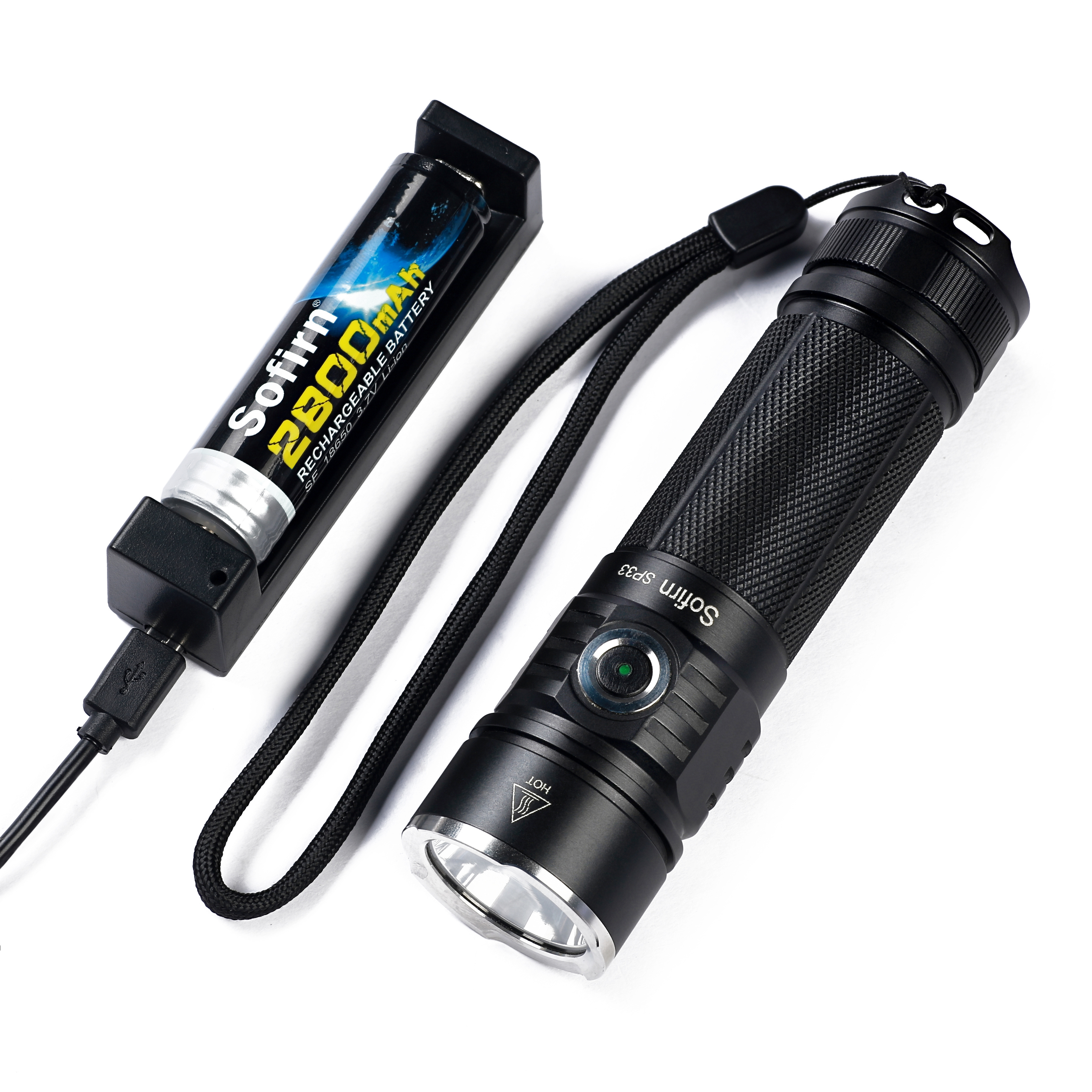 Sofirn SP 33  XP-L   2500 Lumen LED Flashlight with 18650 Rechargeable Battery