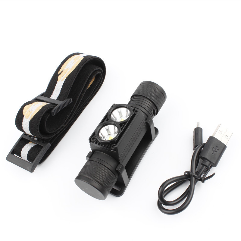 Adjustable Zoomable Focus Waterproof Focus Headlight With 1200 Lumens Rechargeable zooming Led Headlamp Tactical flashlight