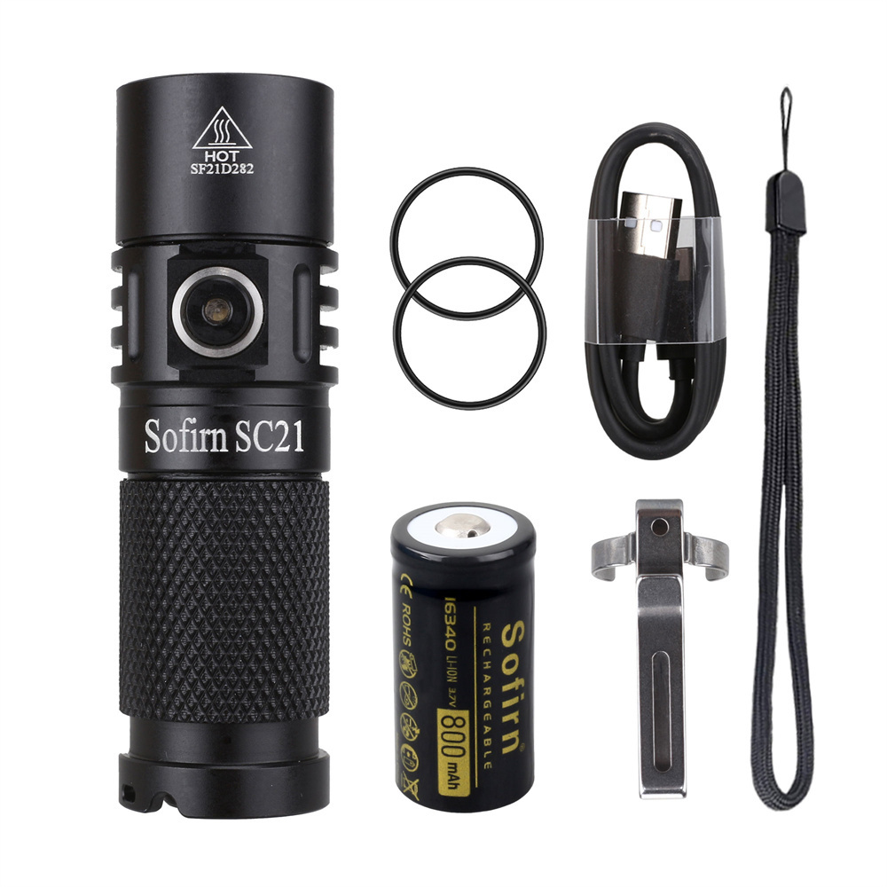 Sofirn Design Water Resistant Torch Light LED High Lumens  Flashlights with Rechargeable Battery