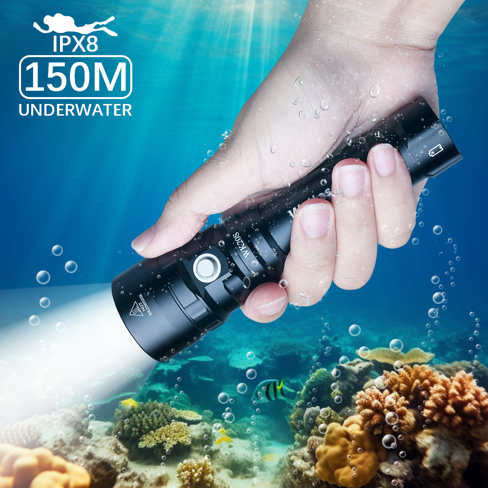 High Quality Wurkkos Underwater Flashlight SST40 Super Bright 2000lm 18650 Rechargeable Torch Diving Light