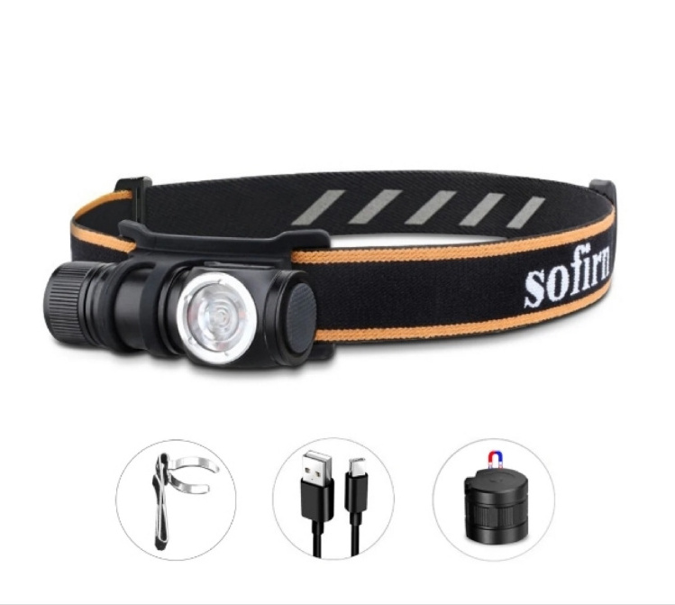 Sofirn HS10 1100lm 90CRI Mini 16340 Headlamp USB C Rechargeable LED  Flashlight with Magnet Tail Portable Head Torch