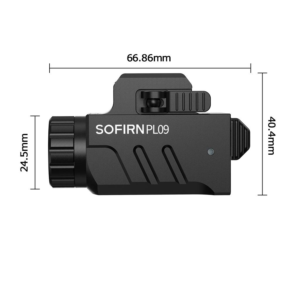 Sofirn PL09 Weapon Flashlight 1600lm Rechargeable Light Quick Release Tactical Gunlight with Double Switch