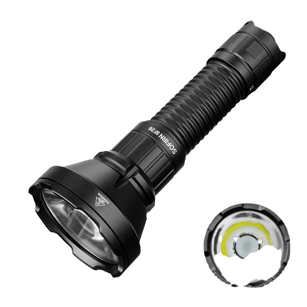 Sofirn SF26 Tactical Flashlight Max 2000 Lumens Rechargeable EDC Flashlight SFT40 LED with Tail Switch