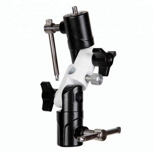 Swivel Tilt 3 section U Shape Flash Bracket Umbrella Holder Hot Shoe Adapter Mount