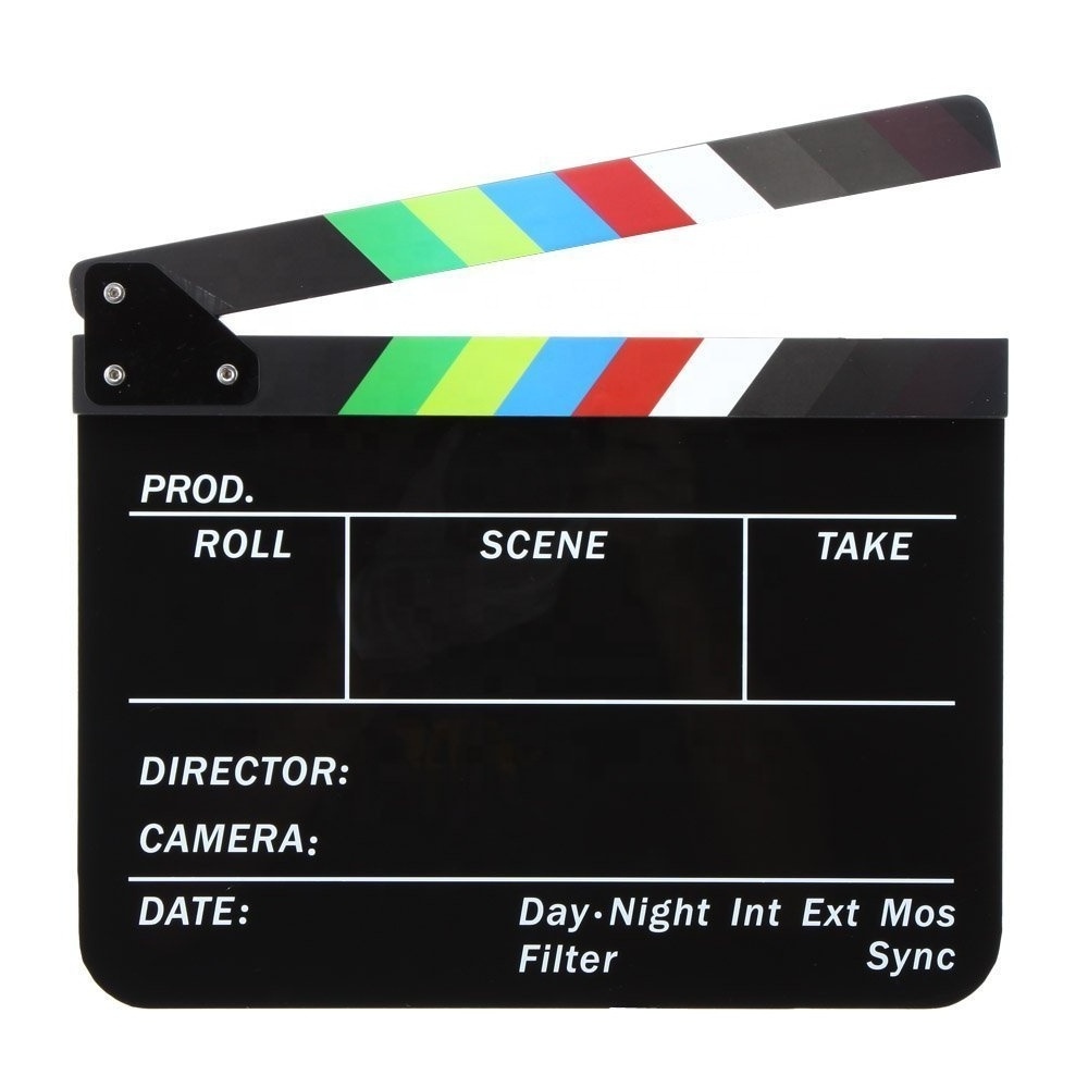 Dry Erase Director's Film Movie Clapboard Cut Action Scene Clapper Board Slate