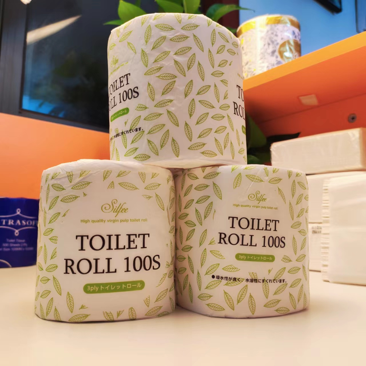 China Factory supplier wholesale high quality 1/2/3/4ply soft toilet paper tissue