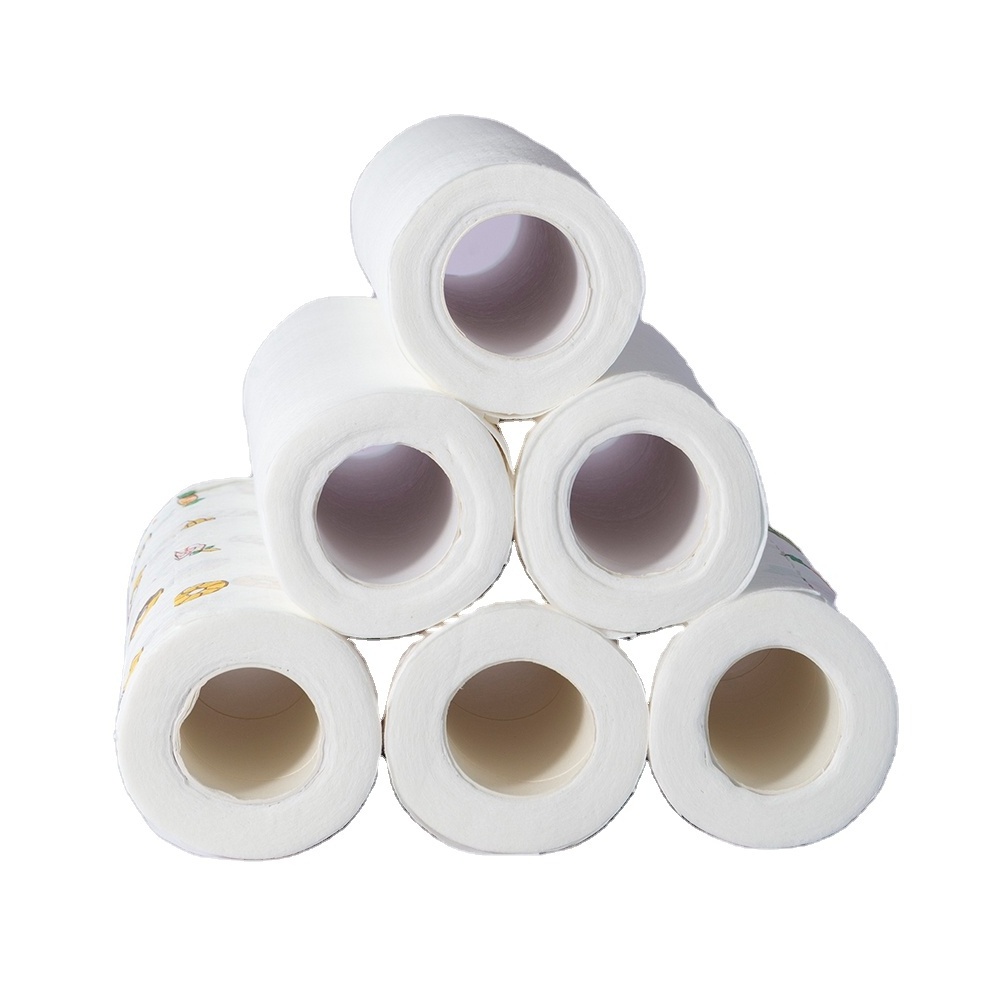 Fast Dissolving Wholesale 1/2/3/4 layers printed core bathroom tissue/toilet paper/toilet tissue roll