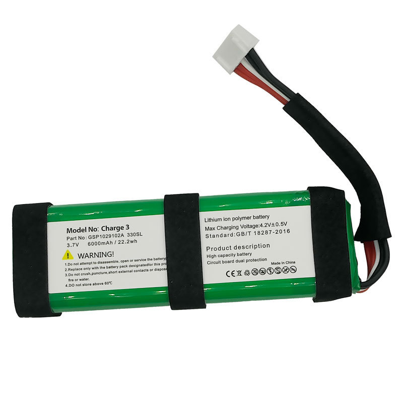 Green Charge3 Baterai For JBL Portable Speakers Strong Power 3.7v 6000mAh Lithium Batteries GSP1029102A Replacement Battery