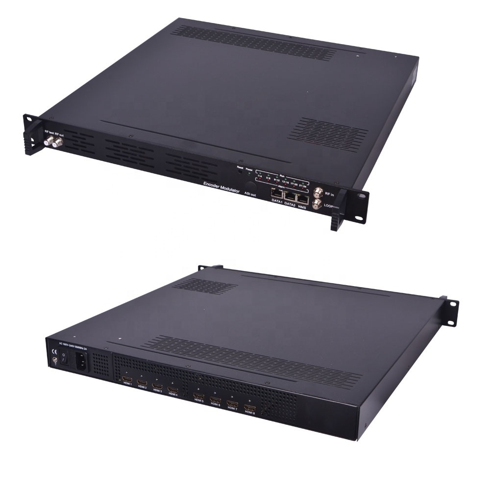 8 in 1 Mpeg4 HD h.264 iptv Encoder modulator