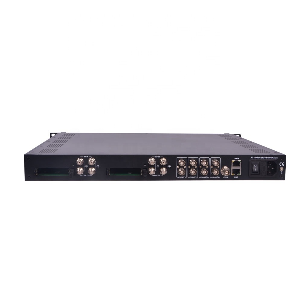 Softel 4 Tuners Inputs IRD Satellite Receiver with DVB-C DVB-T DVBS2 Standard Optional IP Gateway