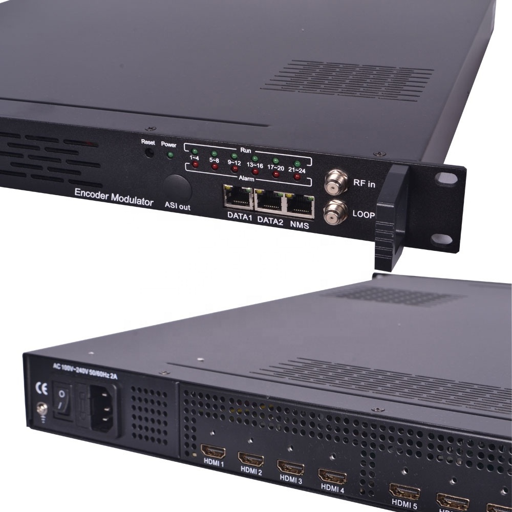 8 in 1 Mpeg4 HD h.264 iptv Encoder modulator