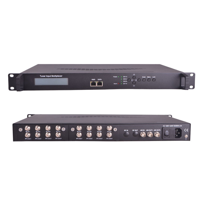 Multiple Channel TS Video Satellite Analog Signal TV Broadcasting Multiplexer 8 Tuner