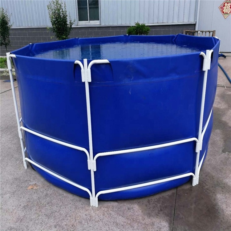 Pvc Tarpaulin Collapsible Commercial Fish Breeding Tank Big Size 50000l Round Water Tank