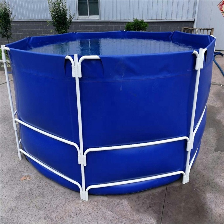 Pvc Tarpaulin Collapsible Commercial Fish Breeding Tank Big Size 50000l Round Water Tank