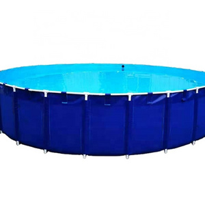 Wholesale High Quality Collapsible Round Tarpaulin Fish Farming Tank Pvc Plastic Fish Tank