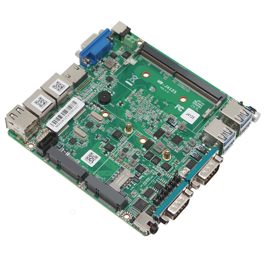 Hot Factory Price  Mainboard Celeron J4125 4 Core DDR4 4/8GB mSATA 256/512GB Industrial Motherboard with RS232 COM