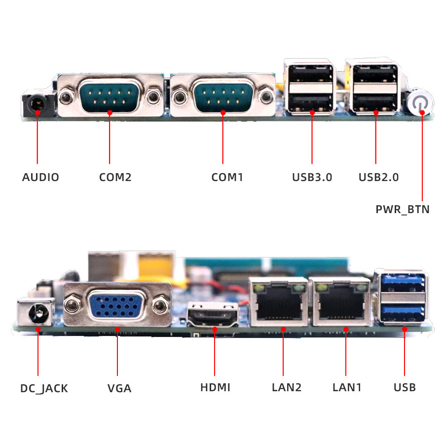 Hot Factory Price  Mainboard Celeron N4000 4 Core DDR4 4/8GB mSATA 256/512GB Industrial Motherboard with RS485 COM