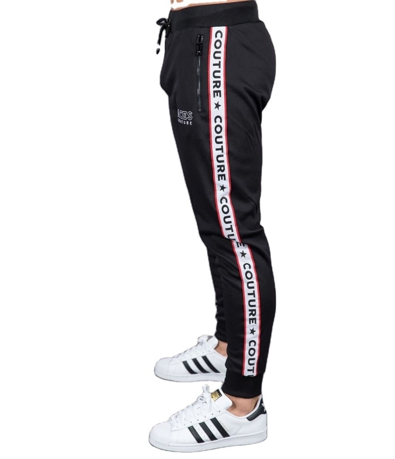 Wholesale Custom Track Pants Slim Fit Zipper Men Joggers sweatpants Wholesale Custom Track Pants Slim Fit Zipper Men Joggers