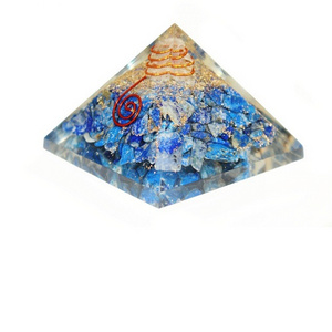 Orgonite Lapis Lazuli Gemstone Orgone Pyramid for Healing Meditation Decoration in Bulk Large size 90-95mm