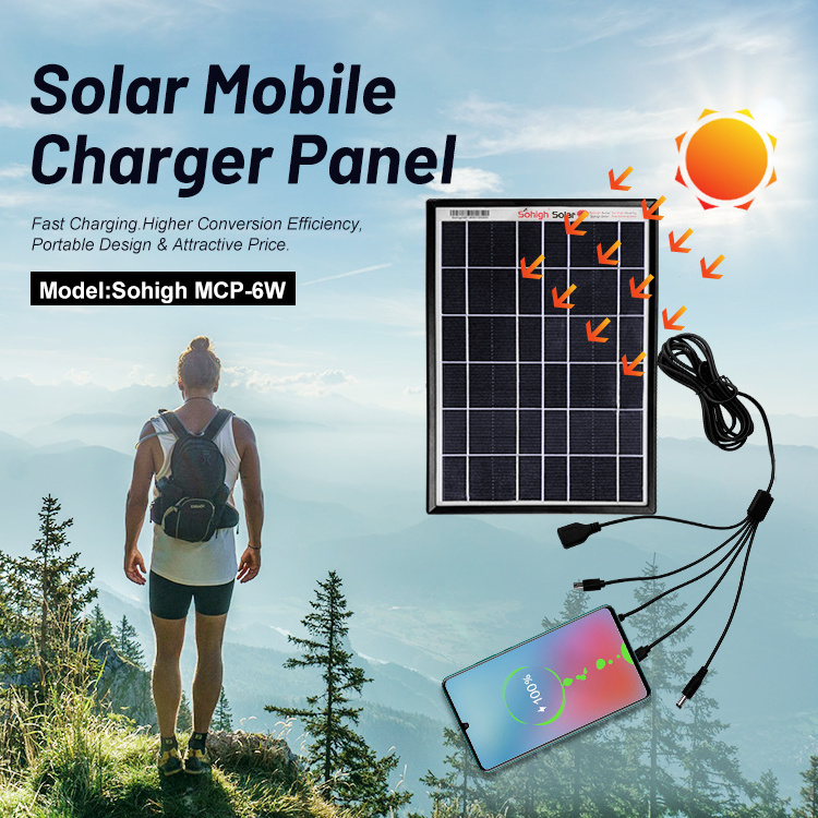 Waterproof 2v 5V 6v 4w 4.4v 10w mini poly camping mobile Phone charging outdoor portable solar panels for cellphones