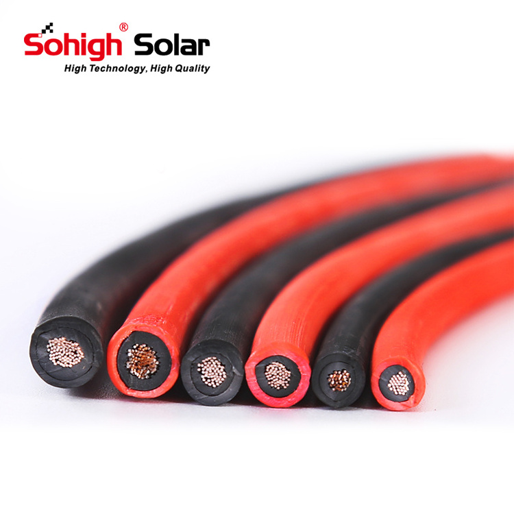 UV Resistant 50A high current copper  4mm wire single core power cable solar twin DC cable power cables for panels