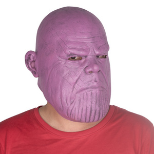 Thanos Latex Mask Movie Character Cosplay Costume Props Halloween Headgear Purple Sweet Potato Head