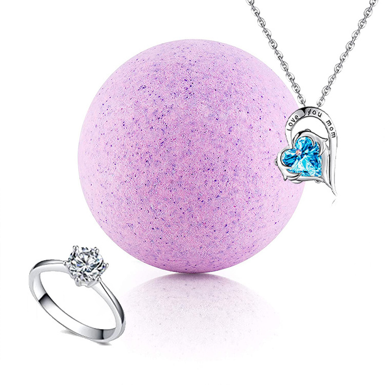 Bath bomb with pearl rings bath bomb with high quality gift ring inside bath bomb with gift