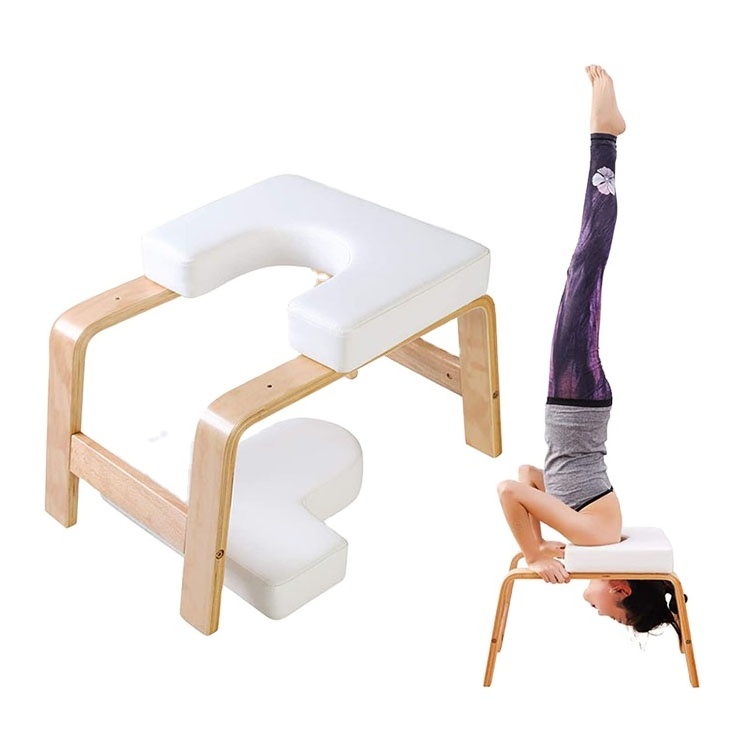 Wooden Home Gym Fitness  Yoga Headstand Bench for Inversion and Body-Building Exercise Exercise Chair Stool