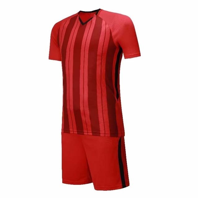 New design high quality red sport suit uniform men wholesale soccer uniform for football team