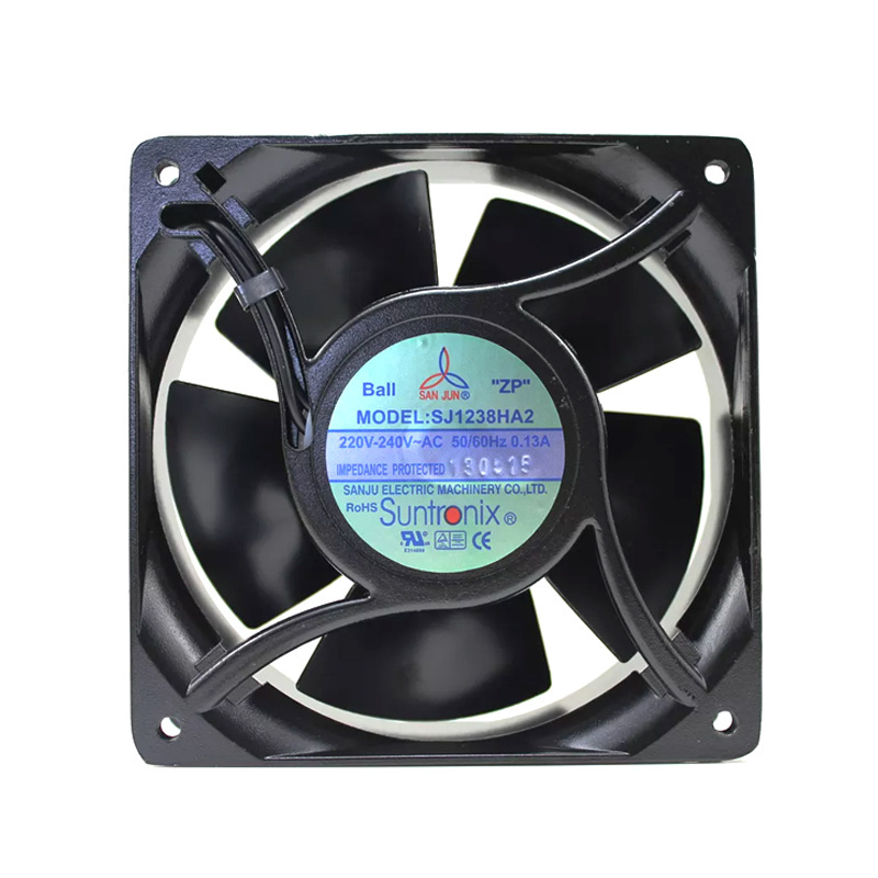 Suntronix SJ1238HA2 220v fan 12cm 0.13A 12038 4 inch Aluminum Blade ball Axial Fan 120x120x38mm Axial Fan 220vac