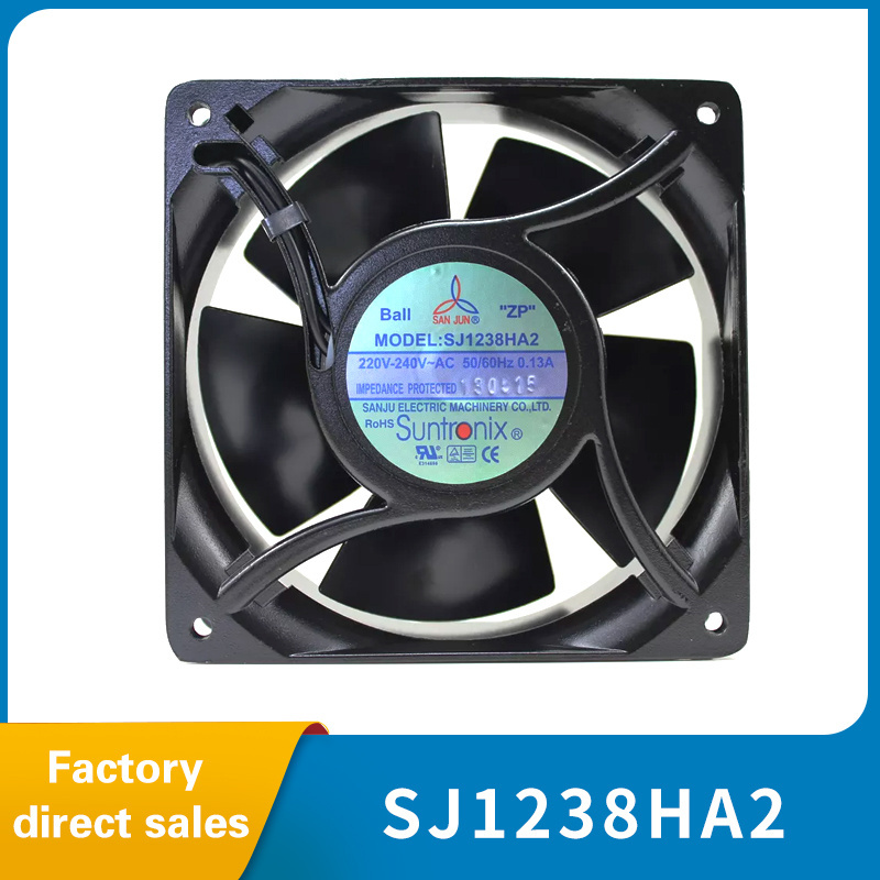 Suntronix SJ1238HA2 220v fan 12cm 0.13A 12038 4 inch Aluminum Blade ball Axial Fan 120x120x38mm Axial Fan 220vac