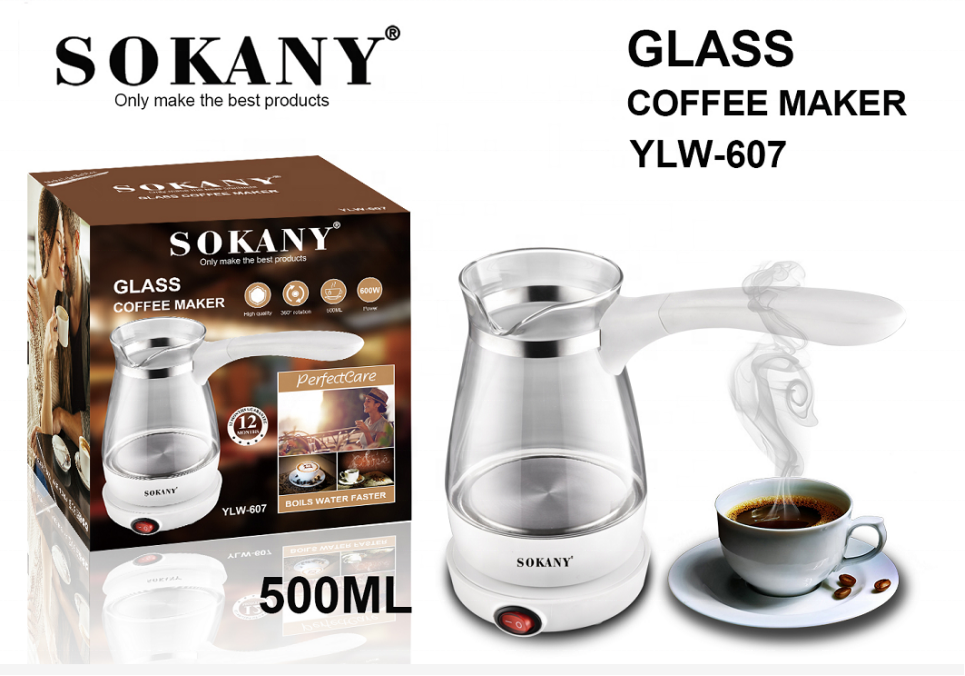 Sokany 607 Turkey Coffee Maker  Portable Electrical Coffee Pot Boiled Milk Coffee Kettle For Gift