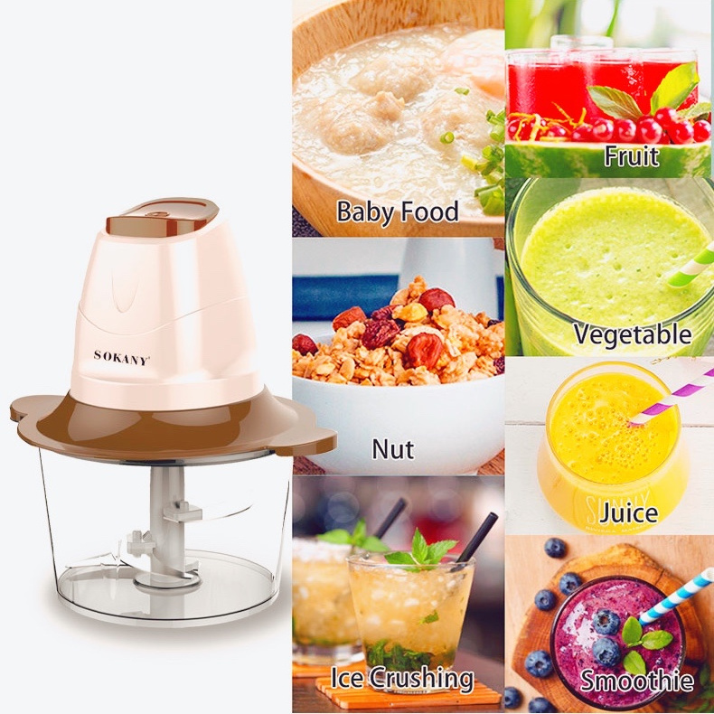 SOKANY Powerful Food Meat Chopper Multifunctional Electric Kitchener Meat Grinder Mincer