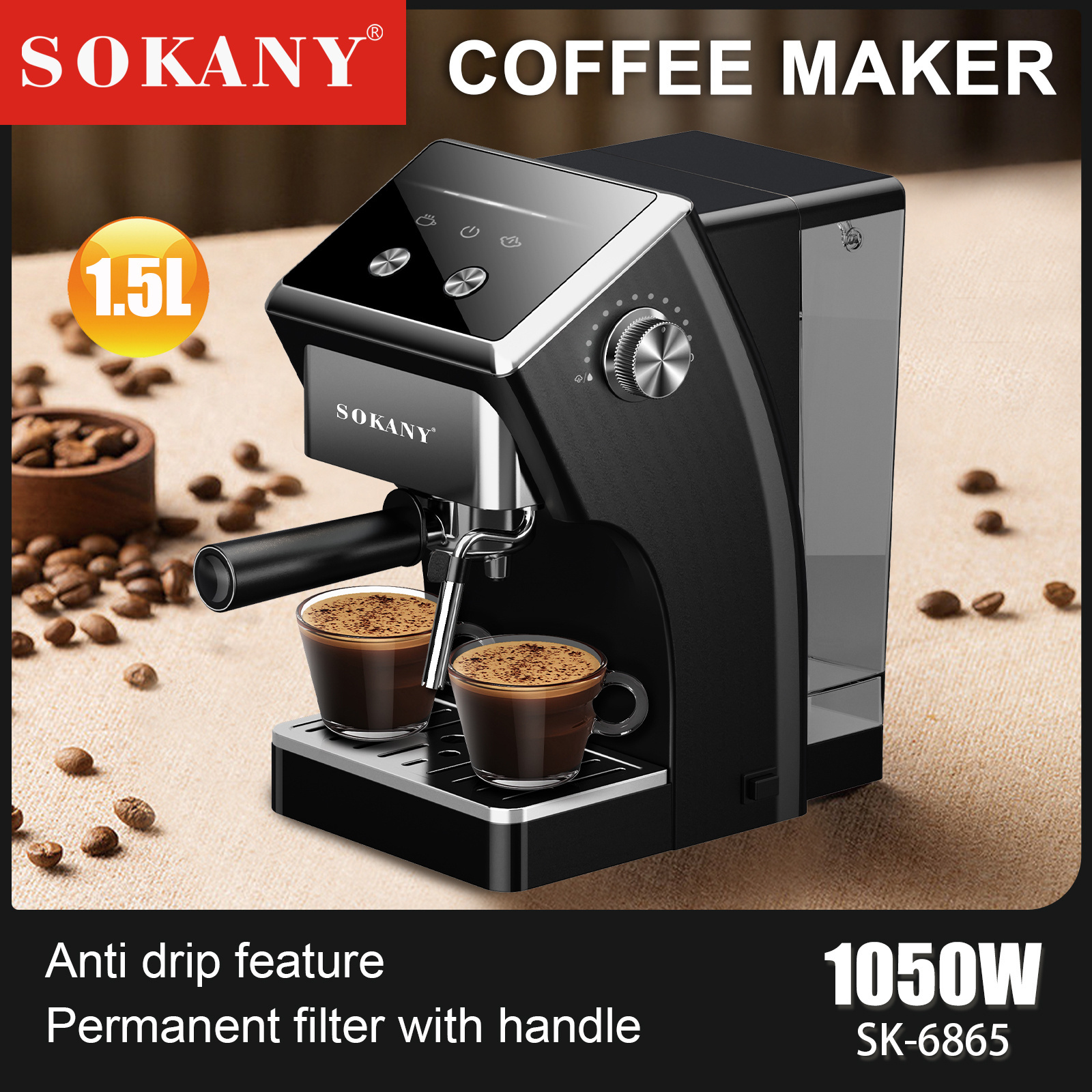 High quality customized electric French Italian espresso machine home office espresso machine