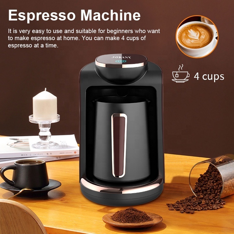 electric travel Espresso Coffee Machine small espresso turkish coffee maker with milk frother