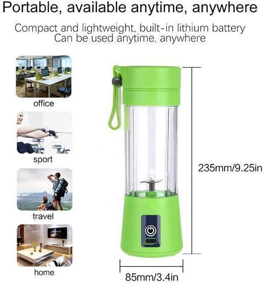 2023 portable Juicer Blender Freshly squeezed juice mixer Rechargeable portable Blender 6 blades mini juicer