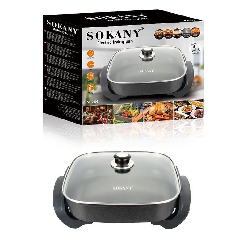 Sokany New Electric Cooking Pot Non-stick Coating Electric Hot Pot 6 Liter Capacity Electric Pot