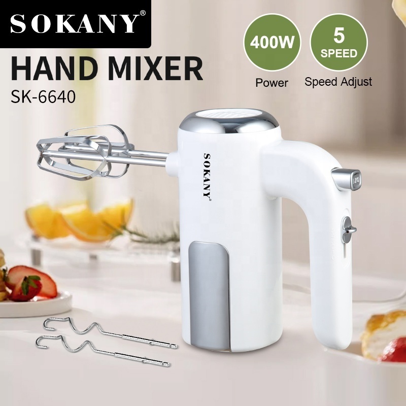 sokany  Multi-functional Food Chopper Electric Hand Held Food Mixers Set Portable Blender With Bowl and Beaker