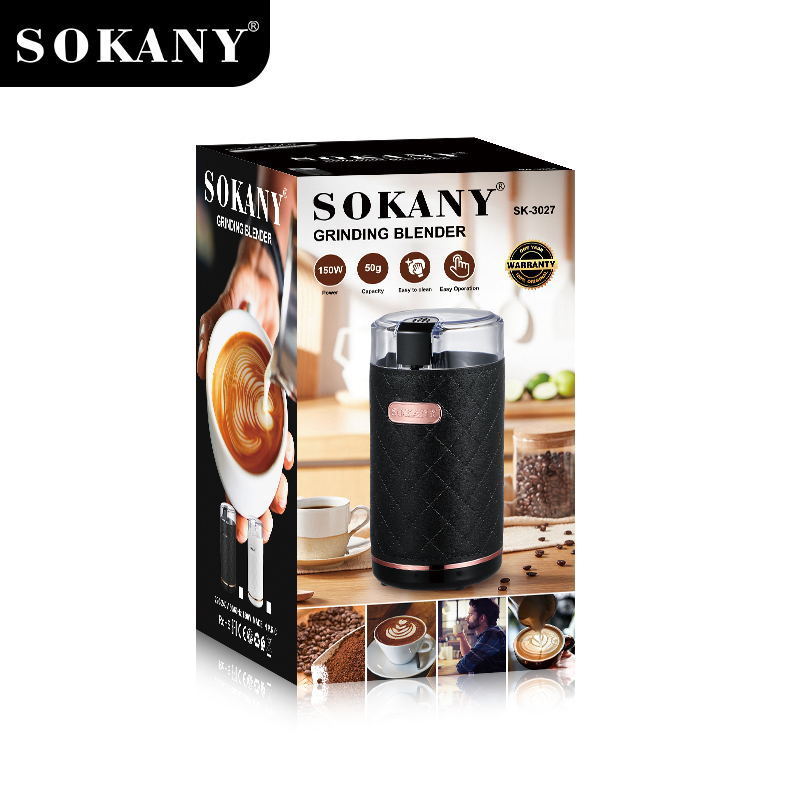 sokany electric coffee machine bean grinder kitchen convenient to carry mini coffee bean grinder outside the office