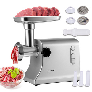 094 Sokany 3200w High Quality Meat Grinder High Power Meat Mincer Stainless Steel Meat Chopper