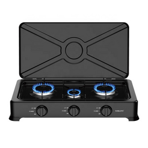 sokany new Equipment Outdoor Household Cooking Stainless Steel Gas Stove Burner Cooker Three heads gas stove