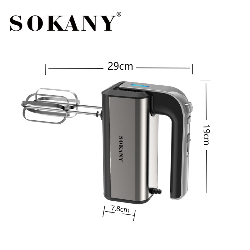 Sk-6651 800W Home Appliance Kitchen Stainless Steel Hand Held Egg Beater Electric Manual Hand Mixer