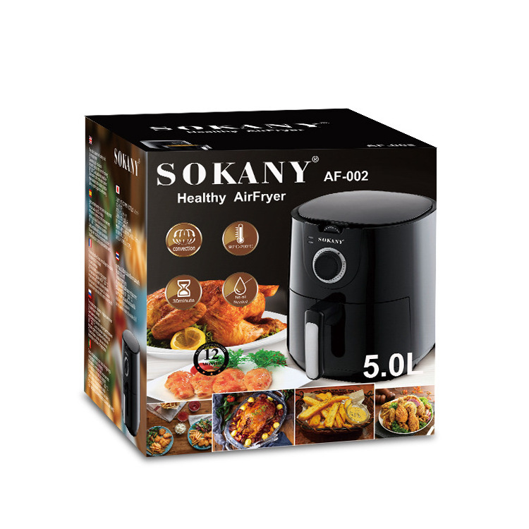 Sokany Promotional Multi Function Healthy Food Cooker Timer Automatic Air Fryer Deep Frying Pan Kitchen Appliances Household Fry