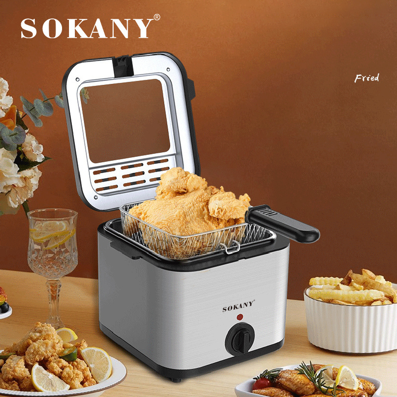 Sokany 2000w Electric Fryer Household 1.5l Multifunctional Fryer Detachable Heating Element Easy To Clean