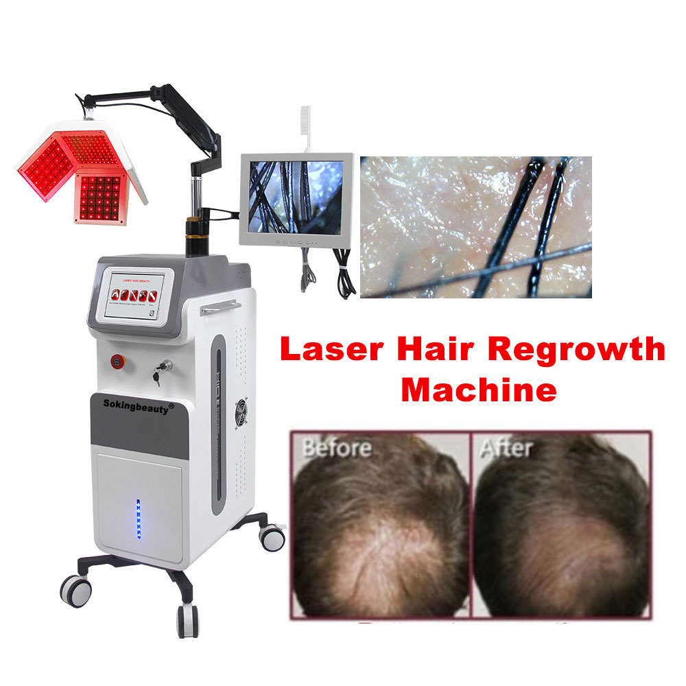 5 in 1 650nm red light therapy hair growth high frequency oxygen scalp massage treatment laser hair growth machine for hair loss